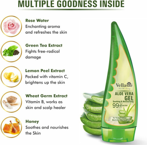 vellasio 100% Pure Aloe Vera Gel for glowing Face, Skin & Hair Price in  India - Buy vellasio 100% Pure Aloe Vera Gel for glowing Face, Skin & Hair  online at Flipkart.com