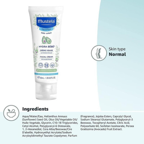 Mustela HYDRA BEBE FACIAL CREAM Price in India, Buy Mustela
