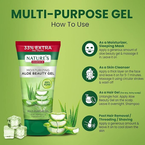 Nature's Essence Aloevera Moisturizing Beauty Gel 150gms - Price in India,  Buy Nature's Essence Aloevera Moisturizing Beauty Gel 150gms Online In  India, Reviews, Ratings & Features | Flipkart.com
