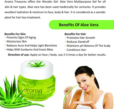 AROMA TREASURES Aloe Vera Gel - Price in India, Buy AROMA TREASURES Aloe  Vera Gel Online In India, Reviews, Ratings & Features | Flipkart.com