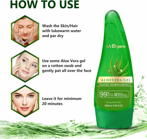 LA Organo Aloe Vera Gel 99% Pure Soothing Aloe Vera Gel (Pack of 2) - Price  in India, Buy LA Organo Aloe Vera Gel 99% Pure Soothing Aloe Vera Gel (Pack  of