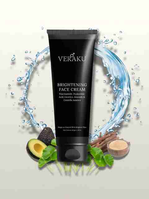 veraku Brightening Face Cream with Niacinamide & Hyaluronic Acid (For Men) (50 g) - Image 5