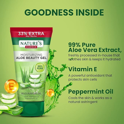 Nature's Essence Aloevera Moisturizing Beauty Gel 150gms - Price in India,  Buy Nature's Essence Aloevera Moisturizing Beauty Gel 150gms Online In  India, Reviews, Ratings & Features | Flipkart.com
