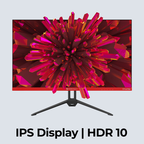 RED PRO モニター ZEBRONICS 60.96 cm (24 inch) Full HD IPS Panel Gaming Monitor (ZEB