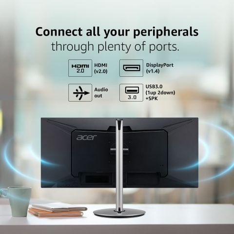 Acer 86.36 cm (34 inch) Quad HD IPS Panel with Comfy Viewing, HDR Ready ...