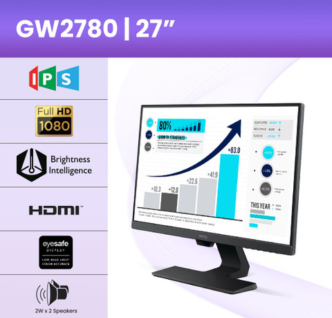 BenQ GW 68.58 cm (27 inch) Full HD LED Backlit IPS Panel Ultra