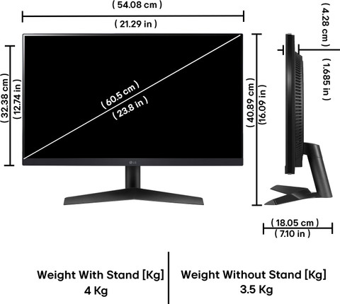 LG UltraGear 60.96 cm (24 inch) Full HD IPS Panel with HDR10