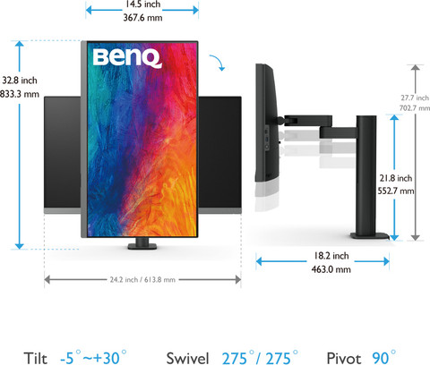 BenQ PD2706UA 68.58 cm (27 inch) 4K Ultra HD LED Backlit IPS Panel