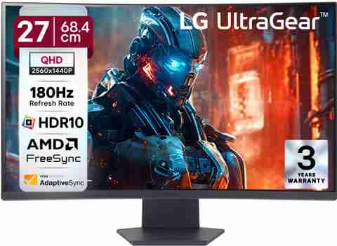 LG UltraGear 68.58 cm (27 inch) Curved Quad HD VA Panel with 1000R LG UltraGear 68.58 cm (27 inch) Curved Quad HD VA Panel with 1000R