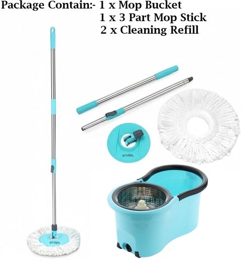 Stysol 360 Cleaning Mop Set with Microfiber Refill - Image 8