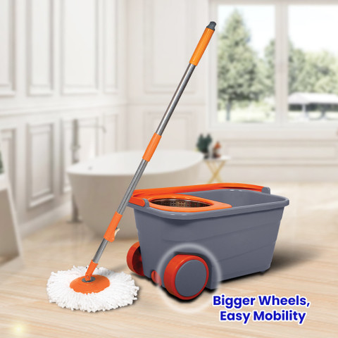 食器 rin5 Chakaachak Shine Spin Bucket Mop with Stainless steel Wringer plus