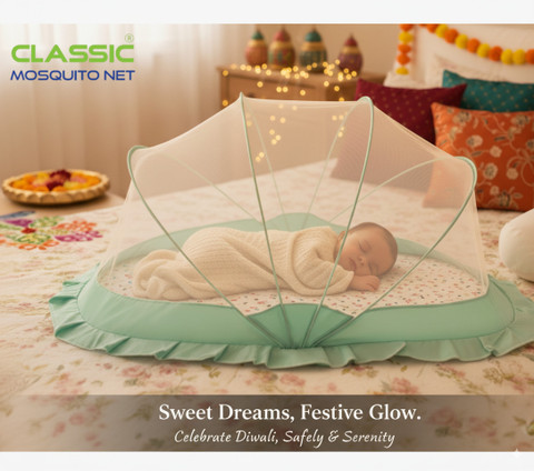 Classic Mosquito Net Baby Bed Set Polyester Washable Infants