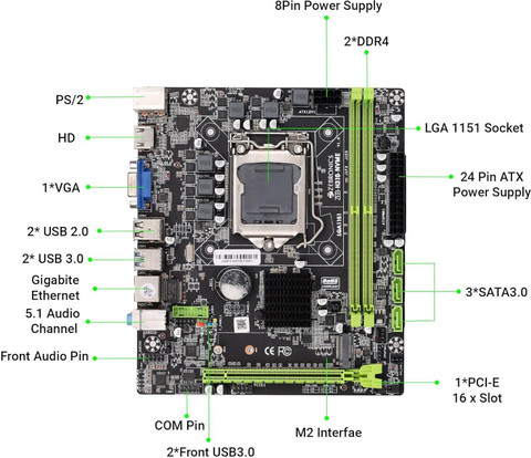 ZEBRONICS Z310M2, M.2 Slot, upto 32GB RAM, HDMI LGA1151Socket