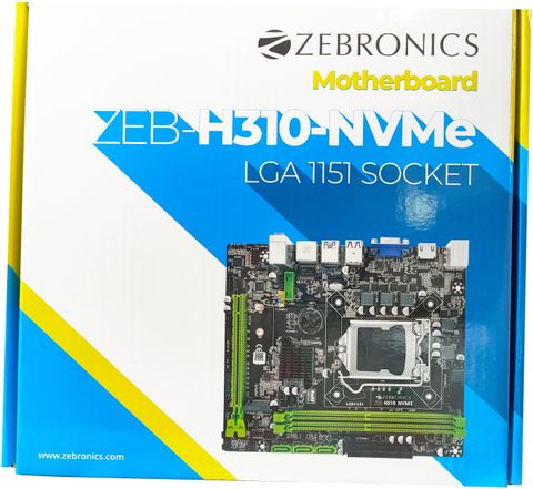 ZEBRONICS ZEB-H310-NVMe LGA1151Socket Micro-ATX Intel H310 Chipset DDR4  Motherboard for Desktop