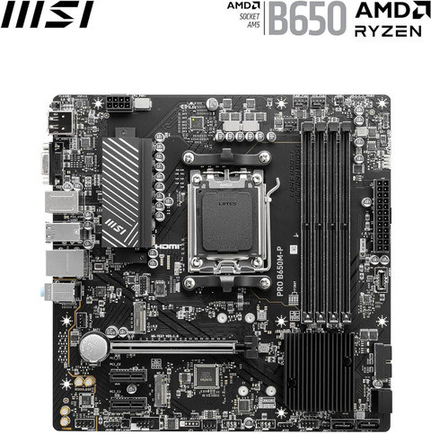 MSI PRO B650M-P Micro-ATX Supports AMD Ryzen 7000, AM5 DDR5