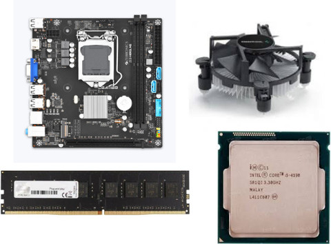 ZEBRONICS H81-i5-4th(4570/4590/4570s/4590s)-8GB-PFAN-COMBO LGA1151Socket  ATX Intel H81 Express Chipset DDR3 Motherboard for Desktop