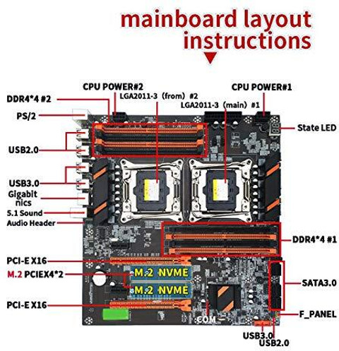 mytechvision X99 DUAL WITH 2X E5 2670 V3 LGA 2011Socket ATX Intel