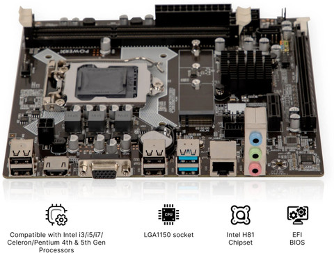 CPU Intel CPU Core i7-8700 3.2GHz powerx H81 LGA 1150Socket ATX Intel H81 Express Chipset DDR3