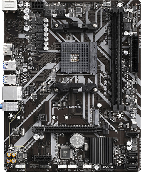 GIGABYTE B450M K AM4 AM4Socket Micro-ATX AMD B450 Chipset DDR4