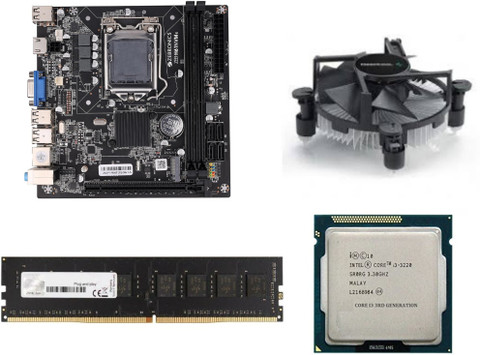 ZEBRONICS H61-i3-3rd-8gb Pfan-combo LGA 1155Socket ATX Intel H61 Chipset  DDR3 Motherboard for Desktop