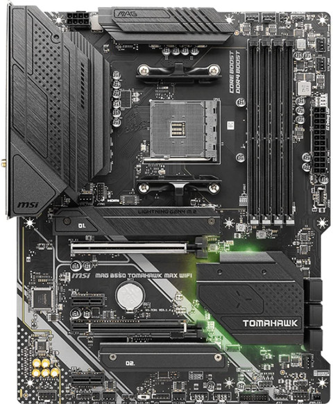 MSI MAG B550 Tomahawk MAX WiFi AM4Socket ATX AMD B550 Chipset DDR4