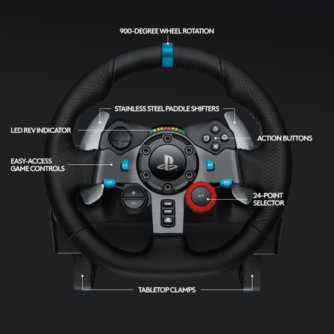 Logitech G29 Driving Force Racing Wheel,Floor Pedals Motion