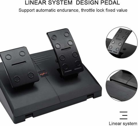PXN V3II Racing Game Steering Wheel with Brake Pedal Motion Controller ...