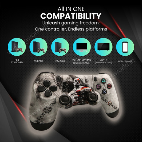 Dual Shock Pc Compatible Ps4 Controller HG WORLD Wireless