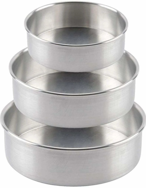KUNWARSA Heavy Quality Round Aluminium Cake tins 6, and Inch