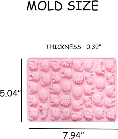 Forest Animal Silicone Mold Set - Squirrel, Rabbit, Deer, Hedgehog & Mushroom Shapes For Baking & Crafts