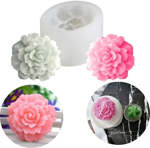 LEGACYCART Silicone Chocolate Mould 3D Carnation Peony Flower