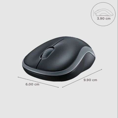 Logitech m100r-Black Wireless Ambidextrous Optical Mouse