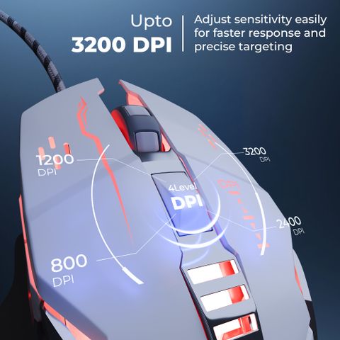 ZEBRONICS Zeb-Transformer M3 Wired Ergonomic Optical Gaming Mouse