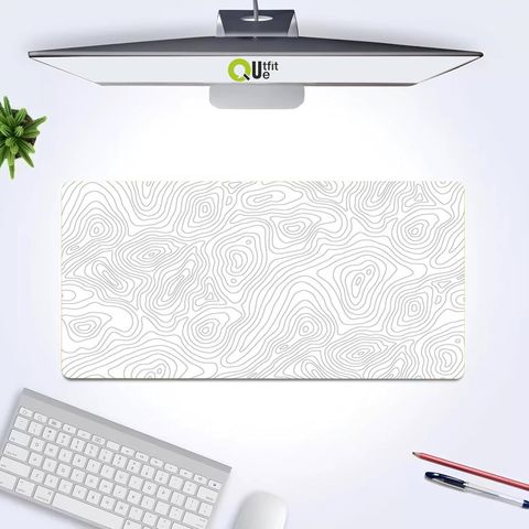 outfitque Topography Gaming Mouse Pad White - Image 5