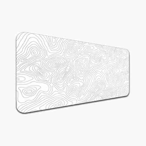 outfitque Topography Gaming Mouse Pad White - Image 3