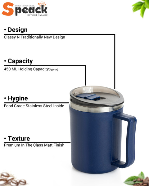 SPEACK Coffee Lover's 1st Preferable Choice Sipper Lid Plastic