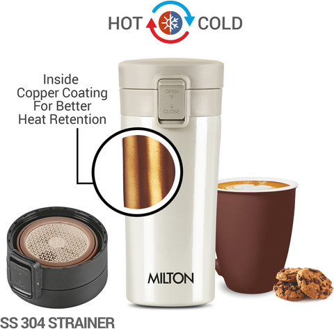 MILTON Thermosteel Cream|Hot Cold|Soup Flask|Tea Stainless Steel