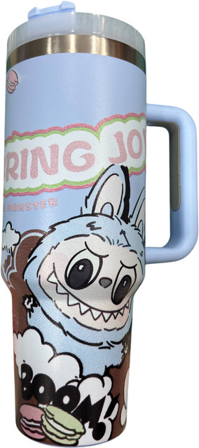 Labubu タンブラー Sample LABUBU Cartoon Stainless Steel Tumbler with Handle & Straw