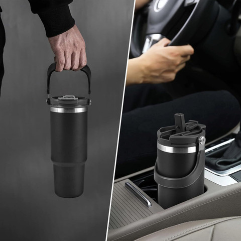 Star Work Tumbler with Straw, Vacuum Insulated Water Bottle for Home  (WHITE) Stainless Steel Tumbler