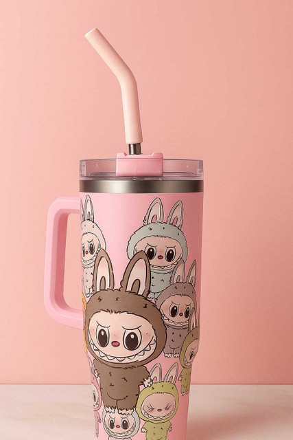 YUVKITCHEN Labubu Insulated Tumbler 1200 mL with Handle Stainless