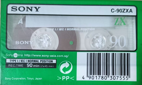 Sony ZX 90 typeIEC - 90 minutes (import blank audio cassette