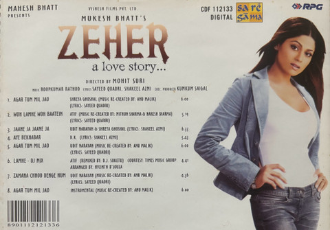 Zehar a love story Audio CD Limited Edition Price in India - Buy
