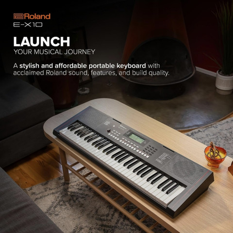 Roland E-X10 KEYBOARD + CARRY CASE + DOUBLE PIPE STAND Digital
