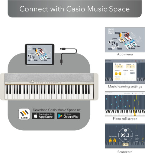 CASIO CT-S1WE CT-S1 White Digital Portable Keyboard Price in India