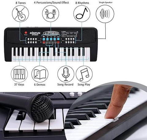 BAYEEN A800 Piano Keyboard with Recording ,Mic & Mobile Charger