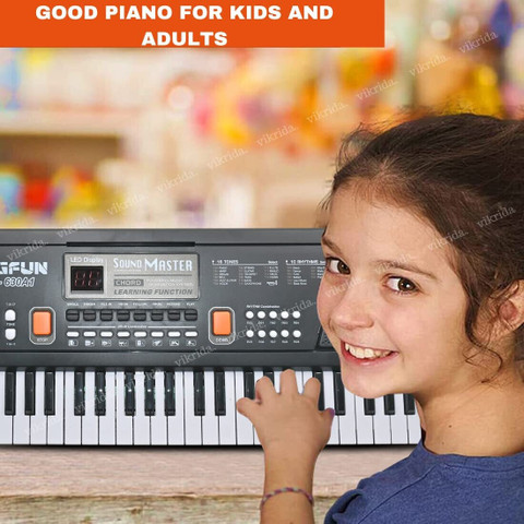 VikriDa Kids 49 Key Piano Keyboard, DC Power Option+ Microphone