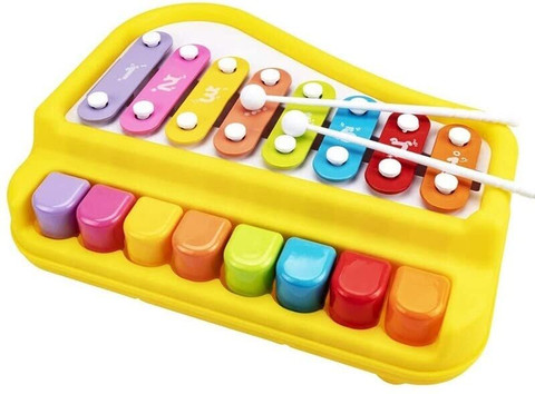 xelix in Baby Piano Xylophone Toy Multicolored Key Keyboard