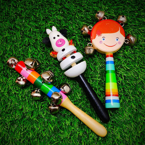 Creative Hub Jhunjhuna Wooden Jhunjhuna/Dugi Dugi set of Wooden