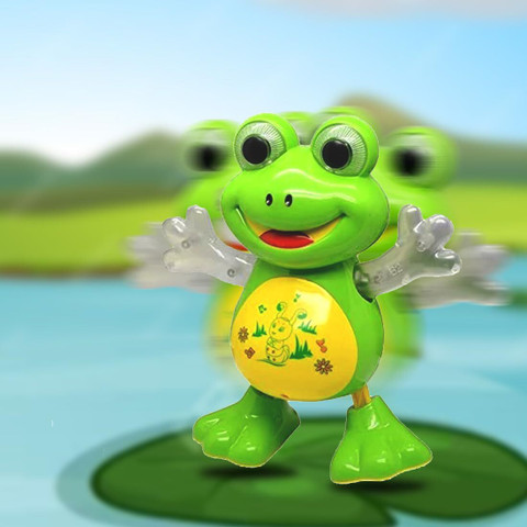 HappyBive Dancing Frog Toy with Vibrant Light Effect & Musical