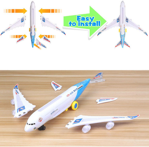 Toyporium Battery Operated Aeroplane Toy for Kids (Light and Sound